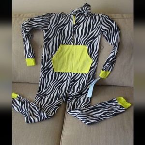 Zebra print onsie pjs